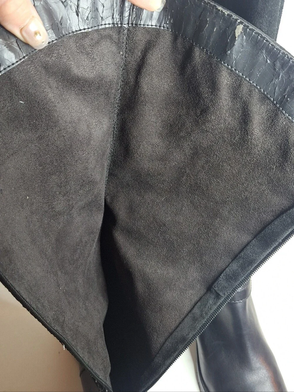 Etienne Aigner Vandalay Leather Suede Knee High Riding Boots Women's size 8M